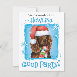 Cartão De Festividades Convidado Feliz Howliday Boykin Spaniel