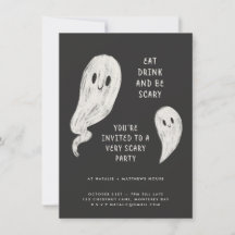 Convidado para festa de halloween da família moder