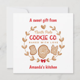 Cartão De Festividades Cookie Exchange Gingerbird Vermelho