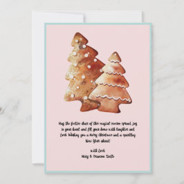 Cartão De Festividades Cookies de Natais vintages de aquarelas para Papai