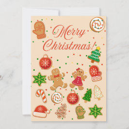 Cartão De Festividades Cookies de Natal
