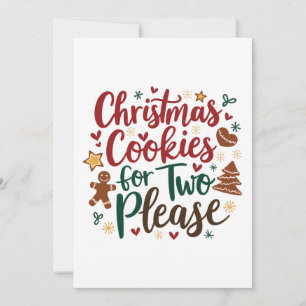 Cartão De Festividades Cookies De Natal Para Dois Por Favor Gravidez Xmas