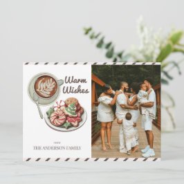 Cartão De Festividades Cookies e Cacau Warn Deseja Foto de Natal