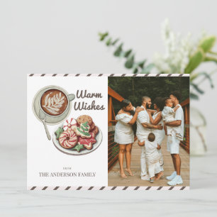 Cartão De Festividades Cookies e Cacau Warn Deseja Foto de Natal