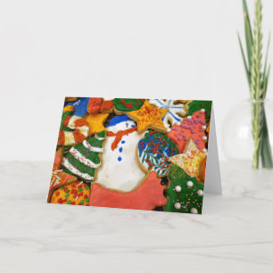 Cartão De Festividades Cookies Natal III Férias Coloridas