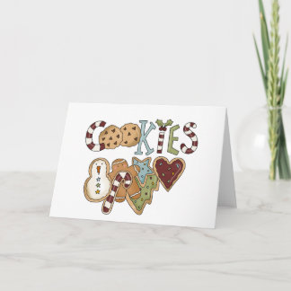 Cartão De Festividades Cookies para Papais noeis e presentes