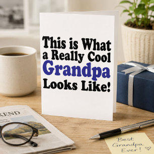 Cartão De Festividades Cool Grandpa