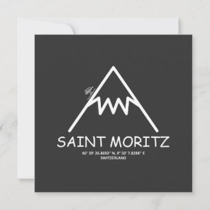 Cartão De Festividades Coordenadas Santo Moritz Suiça