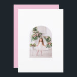 Cartão De Festividades Coquette Christmas Family Photo Pink Green Doodle<br><div class="desc">O cartão de Natal da família Coquette Photo Whimsical Pink Green Doodle Holiday Card apresenta a sua foto favorita Para ser usado com o quadro de velo de coordenação de um quadro floral de coquete branco, cor-de-rosa e verde, com um arco cor-de-rosa, personalizado com o seu texto personalizado e personalizado...</div>