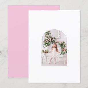 Cartão De Festividades Coquette Christmas Family Photo Pink Green Doodle