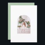 Cartão De Festividades Coquette Christmas Family Photo Pink Green Doodle<br><div class="desc">O Cartão de Natal de Cartão de Feriado de Portalha Verde Cor-de-Rosa Quette da Família de Natal Coquette apresenta a sua foto favorita. Para ser usado com o quadro de velo de coordenação de um quadro floral coquetel branco em rosa e verde com um arco rosa e personalizado com seu...</div>