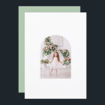 Cartão De Festividades Coquette Christmas Family Photo Pink Green Doodle<br><div class="desc">O Cartão de Natal de Cartão de Feriado de Portalha Verde Cor-de-Rosa Quette da Família de Natal Coquette apresenta a sua foto favorita. Para ser usado com o quadro de velo de coordenação de um quadro floral coquetel branco em rosa e verde com um arco rosa e personalizado com seu...</div>