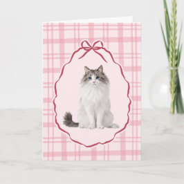 Cartão De Festividades Coquette Rag Doll Cat Valentines Day Card