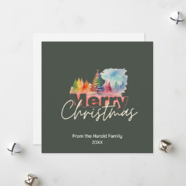 Cartão De Festividades Cor de Natal da Wonderland Wonderland