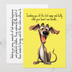 Cartão De Festividades Cor e texto personalizados, 🐶 bippete 🤪 louco