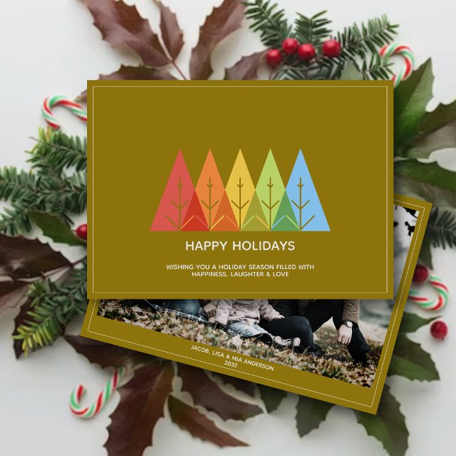 Cartão De Festividades Cor Geométrica Moderna Sobreposição de Foto de Nat (Criador carregado)