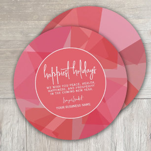 Cartão De Festividades Cor Vermelha Transparente do Abstrato Moderno - Ma