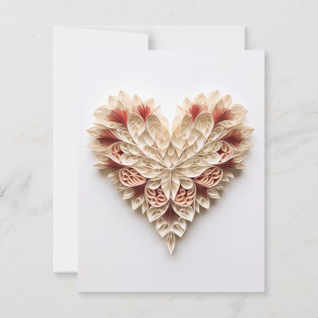 Cartão De Festividades Coração 0111 (Frente)