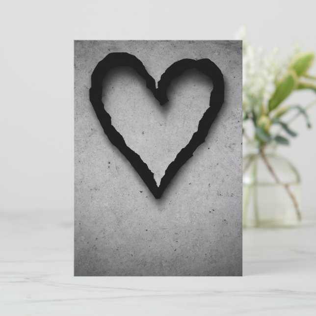 Cartão De Festividades Coração à esquerda, n.o 01 (Em pé/Frente)