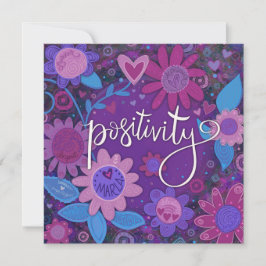 Cartão De Festividades Coração Bonito Floral , Inspiradora de Positividad