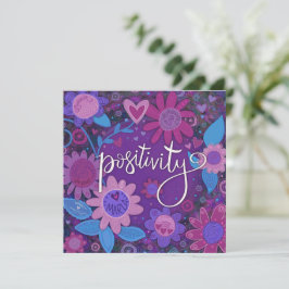 Cartão De Festividades Coração Bonito Floral , Inspiradora de Positividad