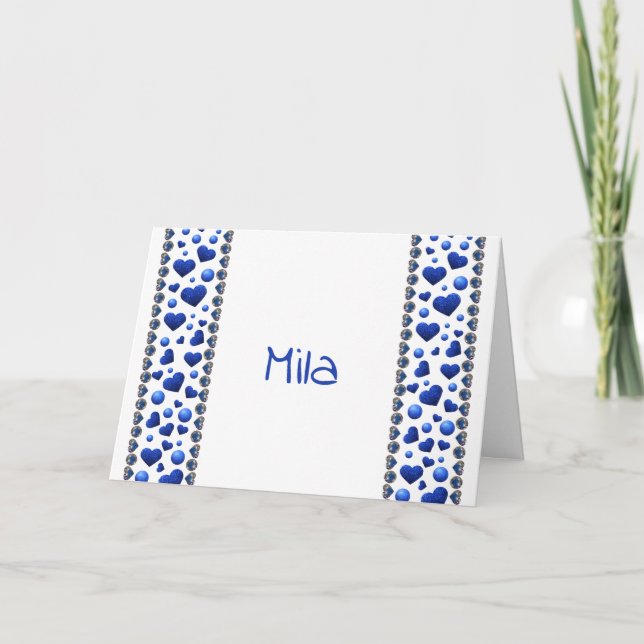 Cartão De Festividades Coração brilhante personalizado (Frente)