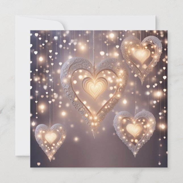 Cartão De Festividades Coração Cheio de Luz (Frente)