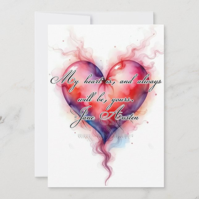 Cartão De Festividades Coração de Austin  (Frente)