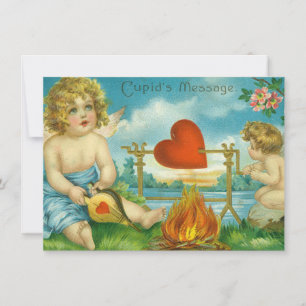 Cartão De Festividades coração de cherub cupido giro dia de os namorados