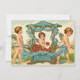 Cartão De Festividades coração de cherub cupido giro dia de os namorados 
