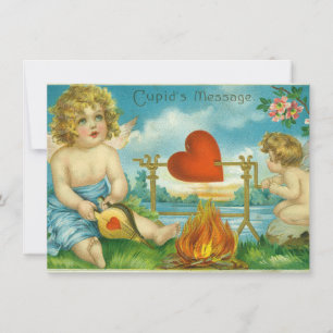 Cartão De Festividades coração de cherub cupido giro dia de os namorados