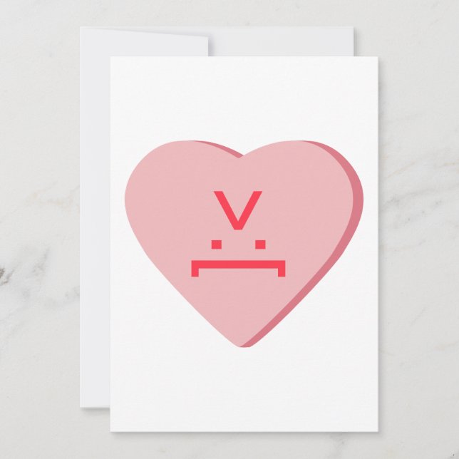 Cartão De Festividades Coração de Doce - Rosto do Diabo (Frente)