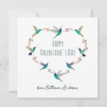 Coração de Hummingbird Personalizado