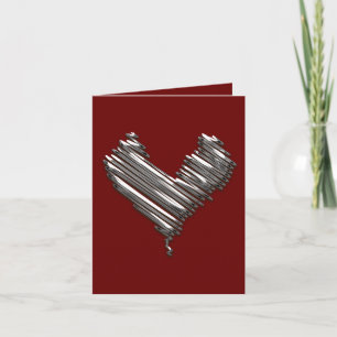 Cartão De Festividades Coração de Prata