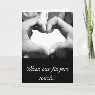 Cartão De Festividades Coração dedo