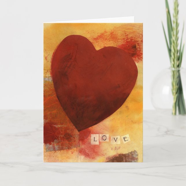 Cartão De Festividades Coração do amor (Frente)