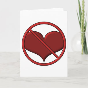Cartão De Festividades Coração do Dia Anti-Valentine: S.A.D. por Sonja A.