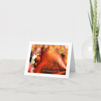 Cartão De Festividades Coração do dia de os namorados: Vermelho na Glitte