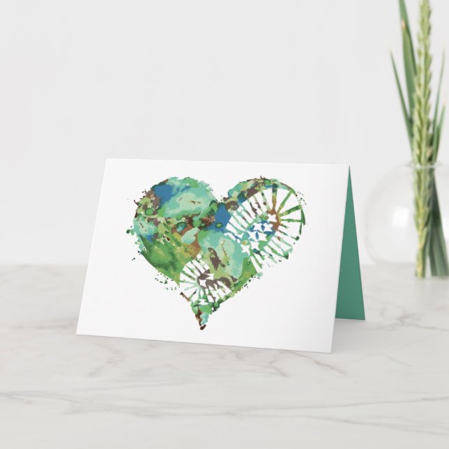 Cartão De Festividades coração do estômago de inicialização (Frente)