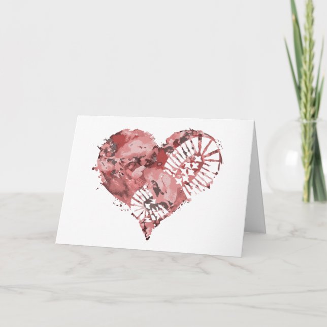 Cartão De Festividades coração do estômago de inicialização (Frente)