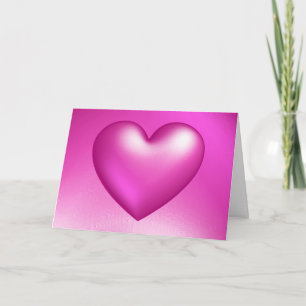 Cartão De Festividades Coração do feliz dia dos namorados 3d