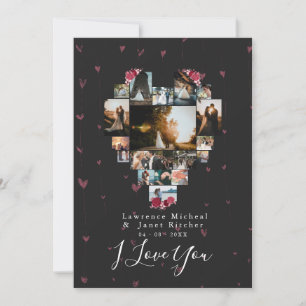 Cartão De Festividades Coração Fotográfico 18 personalizado moderno mo
