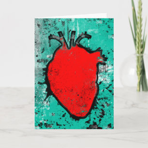 Cartão De Festividades coração grunge