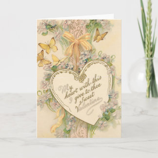 Cartão De Festividades Coração Namorados vitoriano