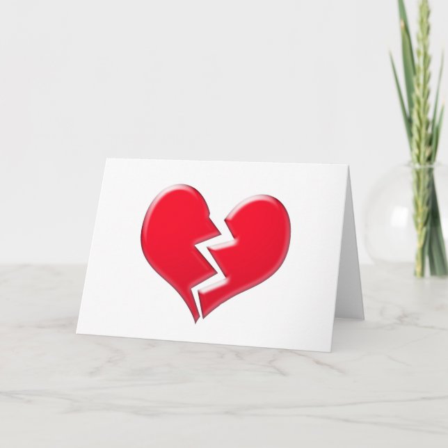 Cartão De Festividades Coração quebrado (Frente)