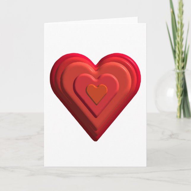 Cartão De Festividades Corações (Frente)