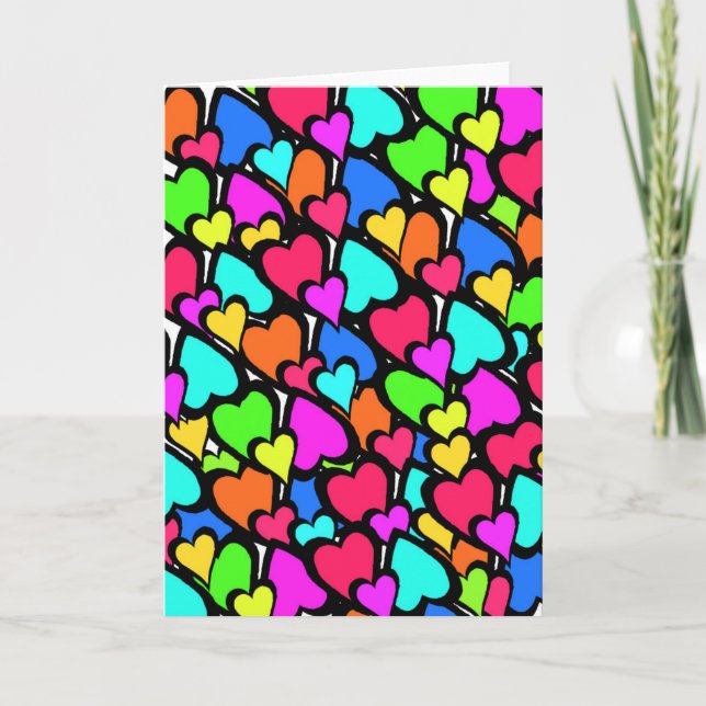 Cartão De Festividades Corações 2011 (Frente)