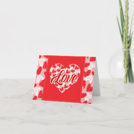 Cartão De Festividades Corações "Com Amor" do dia de os namorados - Perso