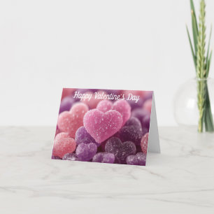 Cartão De Festividades Corações de Açúcar Colorido Presente de Dia dos Na