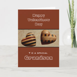 Cartão De Festividades Corações de Madeira Personalizados/ Felizes dias d